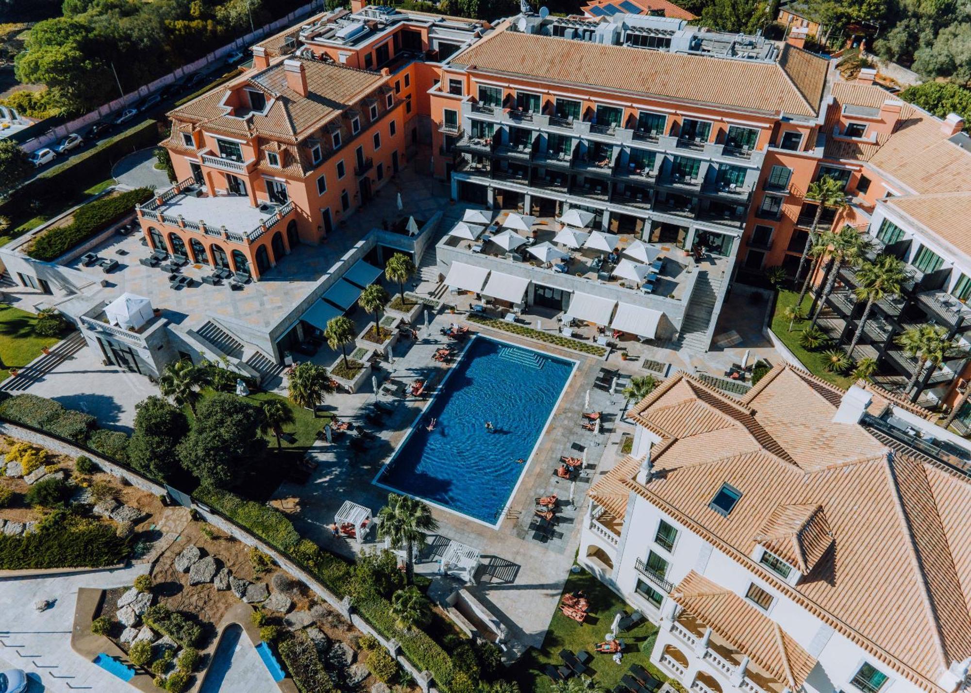 Grande Real Villa Italia Hotel & Spa Кашкайш Екстериор снимка Aerial view of the hotel
